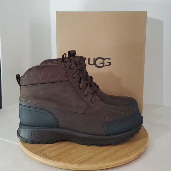 UGG Men's Emmett Waterproof Leather Duck Boot Stout Size 12 NIB - Picture 1 of 16